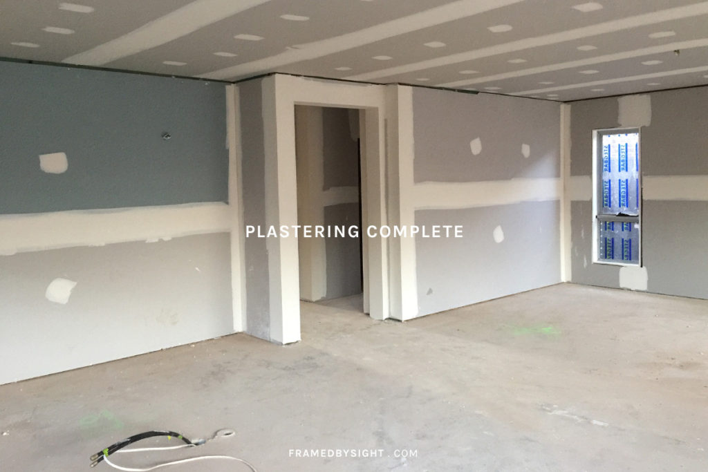 Plastering Complete - Framed By Sight