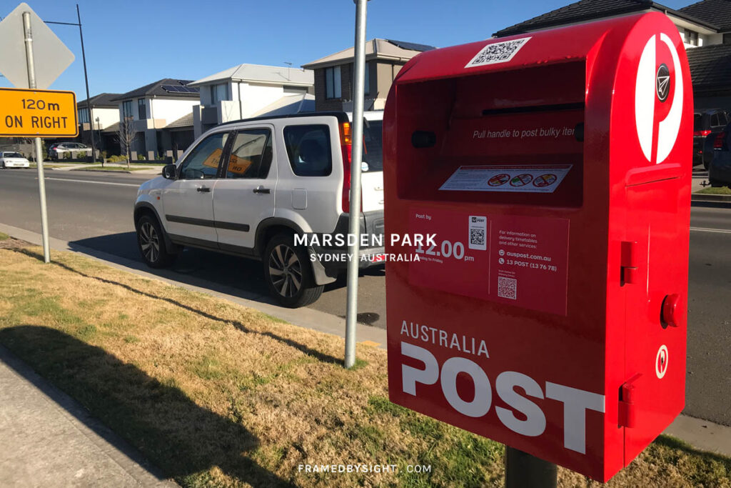 Red post deals box near me